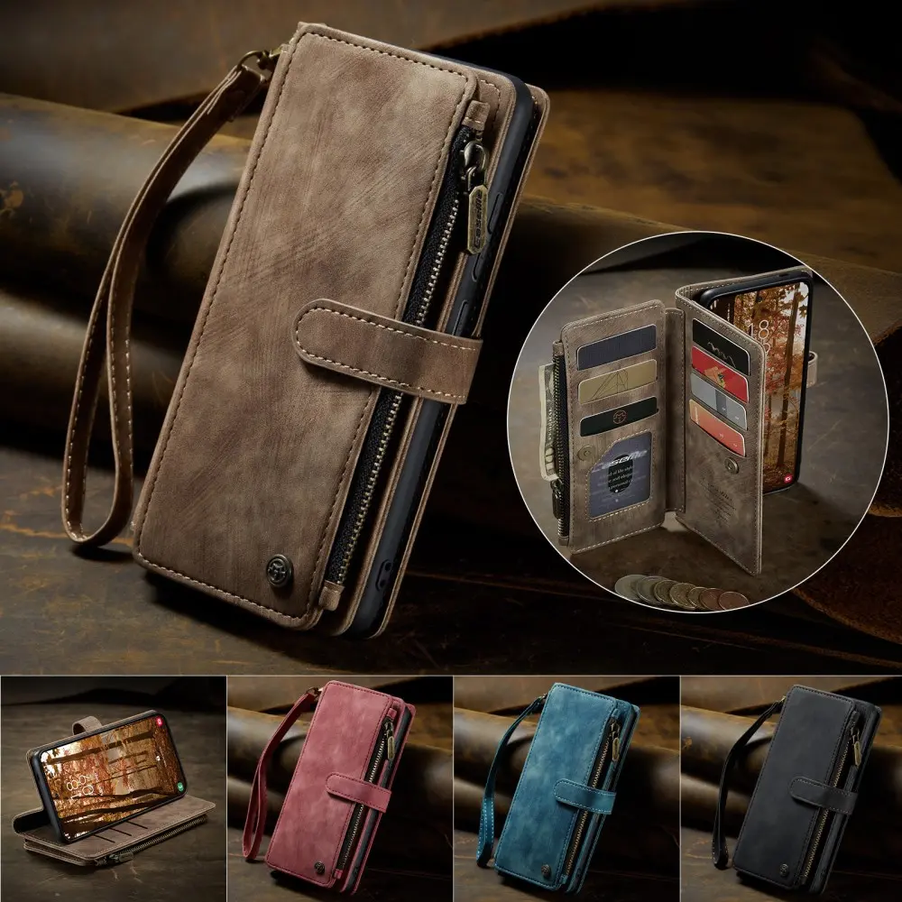 CaseMe C30 Samsung Galaxy S26 Hoesje Pasjeshouder Book Case Bruin afbeelding 5
