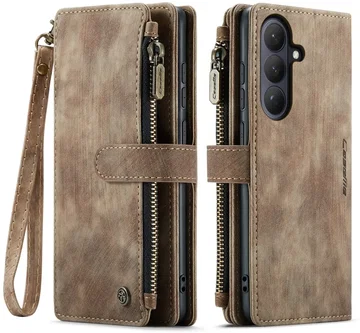 CaseMe C30 Samsung Galaxy S26 Hoesje Pasjeshouder Book Case Bruin