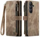 CaseMe C30 Samsung Galaxy S26 Hoesje Pasjeshouder Book Case Bruin afbeelding 1