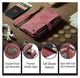 CaseMe C30 Samsung Galaxy S26 Hoesje Pasjeshouder Book Case Rood afbeelding 10