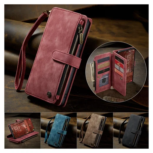CaseMe C30 Samsung Galaxy S26 Hoesje Pasjeshouder Book Case Rood afbeelding 5