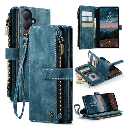 CaseMe C30 Samsung Galaxy S26 Hoesje Pasjeshouder Book Case Blauw afbeelding 2