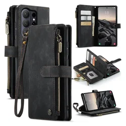 CaseMe C30 Samsung Galaxy S26 Ultra Hoesje Pasjeshouder Book Case Zwart afbeelding