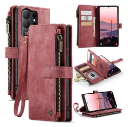 CaseMe C30 Samsung Galaxy S26 Ultra Hoesje Pasjeshouder Book Case Rood afbeelding