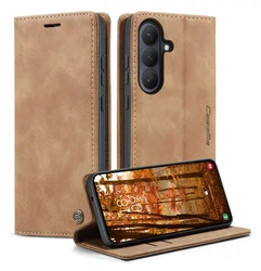 CaseMe 013 Samsung Galaxy S26 Hoesje Book Case met Standaard Bruin afbeelding