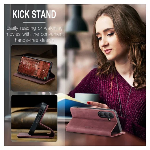 CaseMe 013 Samsung Galaxy S26 Hoesje Book Case met Standaard Rood afbeelding 6