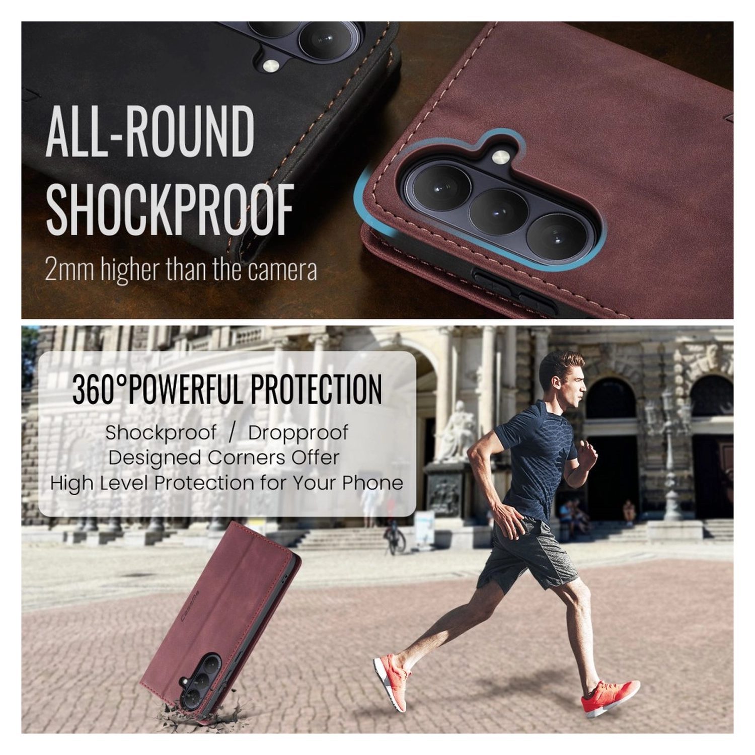 CaseMe 013 Samsung Galaxy S26 Hoesje Book Case met Standaard Rood afbeelding 7