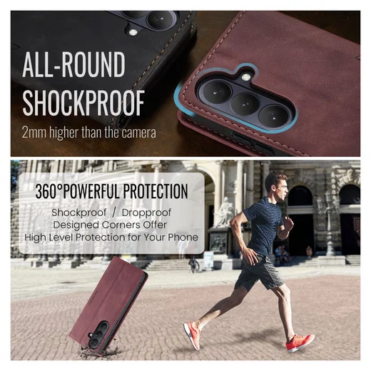 CaseMe 013 Samsung Galaxy S26 Hoesje Book Case met Standaard Rood afbeelding 7