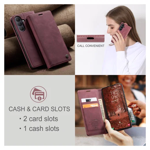 CaseMe 013 Samsung Galaxy S26 Hoesje Book Case met Standaard Rood afbeelding 9