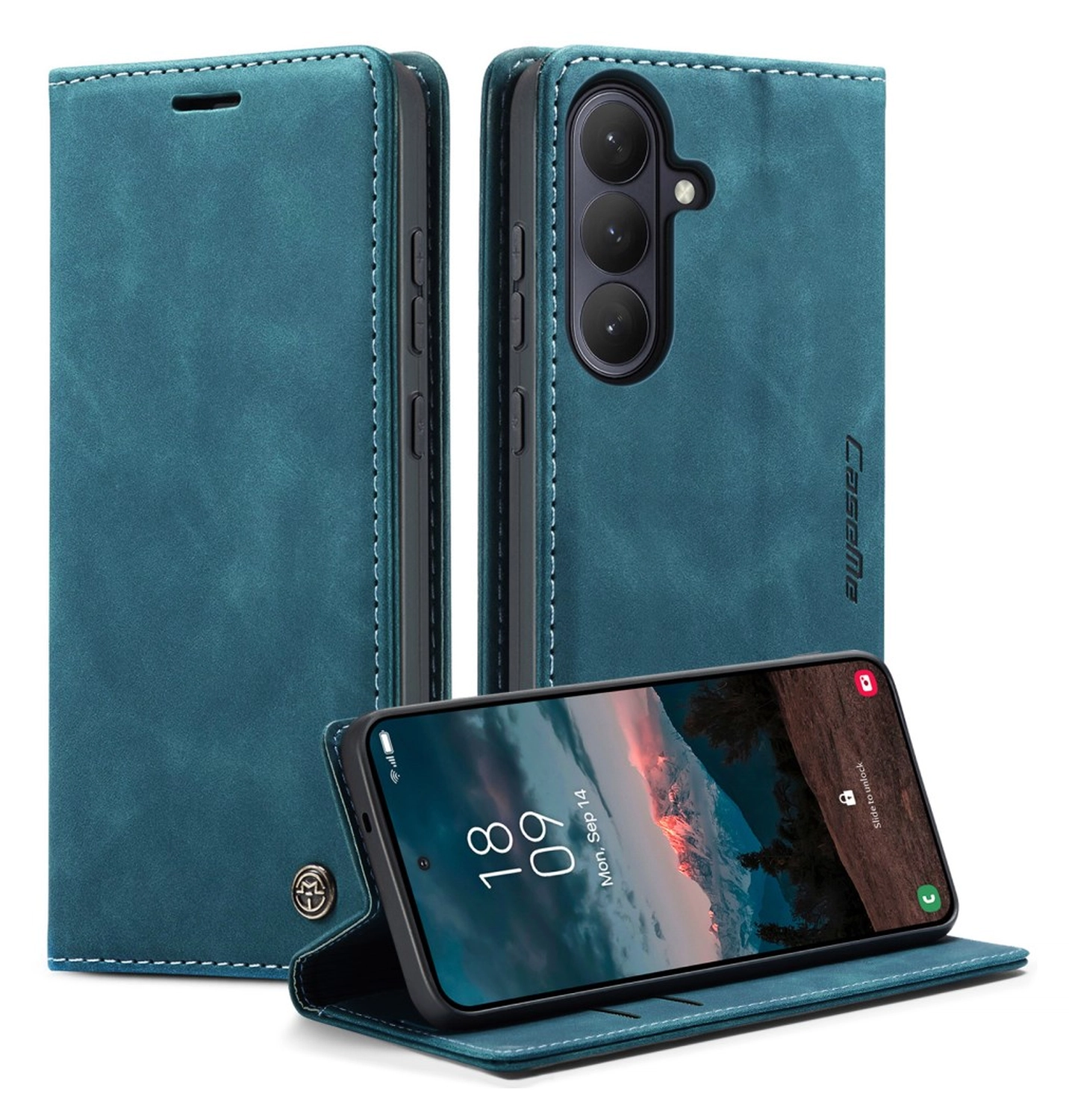 CaseMe 013 Samsung Galaxy S26 Plus Hoesje Book Case met Standaard Blauw afbeelding 1