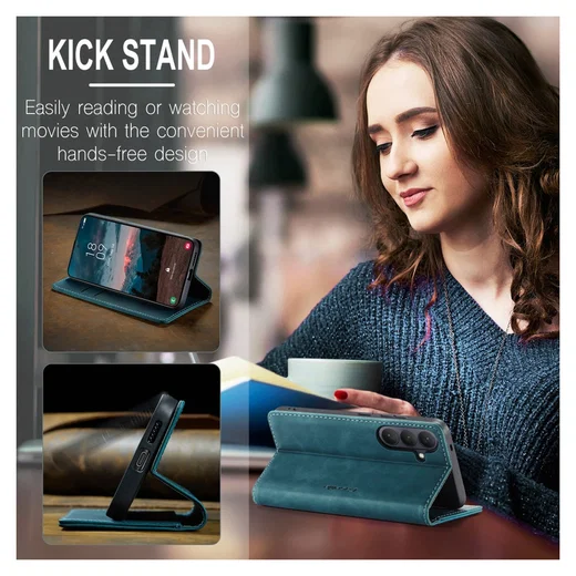 CaseMe 013 Samsung Galaxy S26 Plus Hoesje Book Case met Standaard Blauw afbeelding 6
