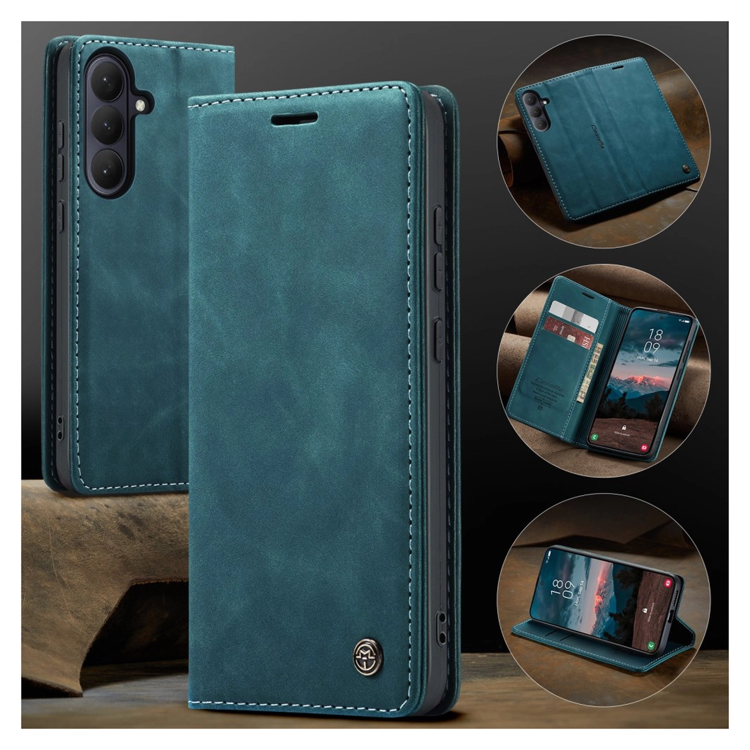 CaseMe 013 Samsung Galaxy S26 Plus Hoesje Book Case met Standaard Blauw afbeelding 8