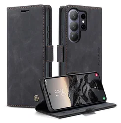 CaseMe 013 Samsung Galaxy S26 Ultra Hoesje Book Case met Standaard Zwart afbeelding