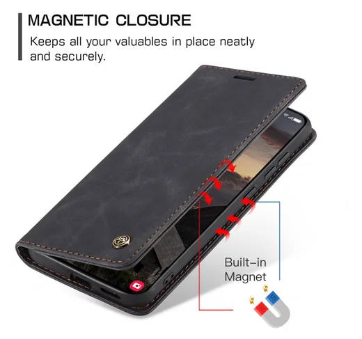 CaseMe 013 Samsung Galaxy S26 Plus Hoesje Book Case met Standaard Zwart afbeelding 10