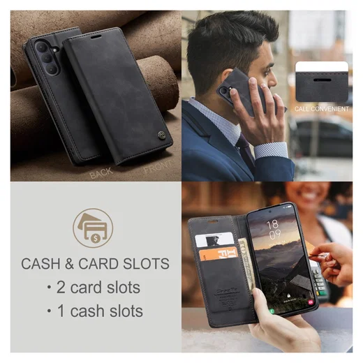 CaseMe 013 Samsung Galaxy S26 Plus Hoesje Book Case met Standaard Zwart afbeelding 9