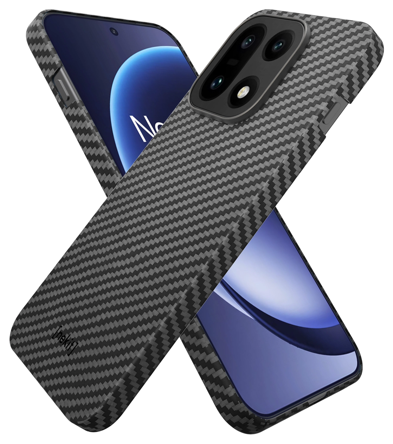 NEKIT Fiber OnePlus 15 Hoesje MagSafe / Qi2 Kevlar Back Cover Dun Zwart afbeelding 12