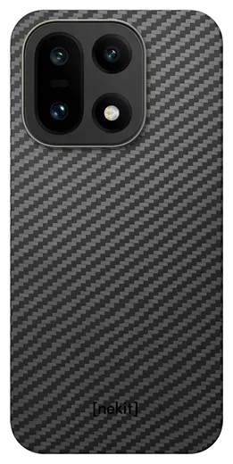 NEKIT Fiber OnePlus 15 Hoesje MagSafe / Qi2 Kevlar Back Cover Dun Zwart afbeelding 13