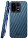 NEKIT Fiber OnePlus 15 Hoesje MagSafe / Qi2 Kevlar Back Cover Dun Blauw