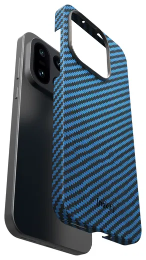 NEKIT Fiber OnePlus 15 Hoesje MagSafe / Qi2 Kevlar Back Cover Dun Blauw afbeelding 11