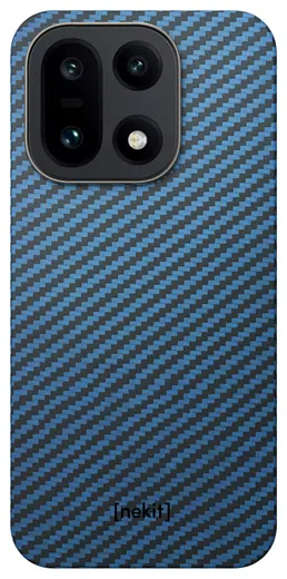 NEKIT Fiber OnePlus 15 Hoesje MagSafe / Qi2 Kevlar Back Cover Dun Blauw afbeelding 13