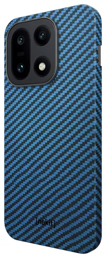 NEKIT Fiber OnePlus 15 Hoesje MagSafe / Qi2 Kevlar Back Cover Dun Blauw afbeelding 14