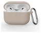 Apple AirPods Pro 3 Siliconen Hoesje met Karabijnhaak Beige Roze