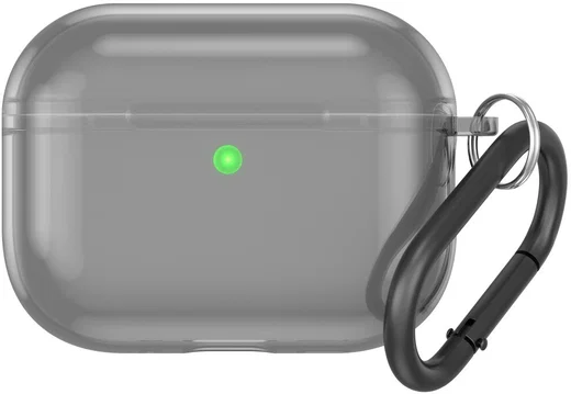 Apple AirPods Pro 3 Hoesje TPU met Ring Transparant Zwart afbeelding 1