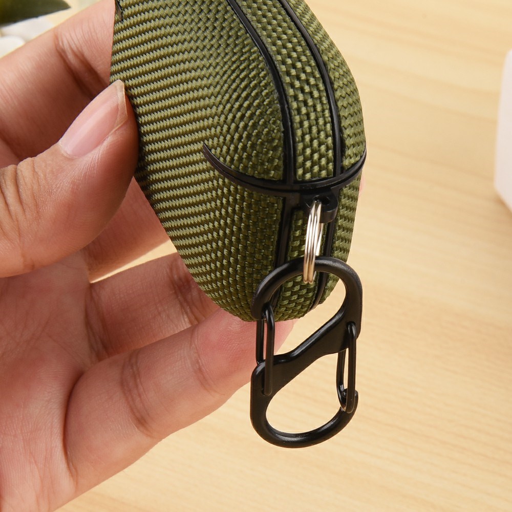 AirPods Pro 3 Hoesje Nylon Waterproef met Aanhanggesp Blauw afbeelding 6