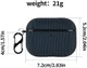 AirPods Pro 3 Hoesje Nylon Waterproef met Aanhanggesp Blauw afbeelding 8