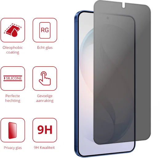 Rosso Samsung Galaxy S26 Plus 9H Tempered Glass Screen Protector Privacy afbeelding 2