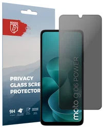 Rosso Motorola Moto G06 Power 9H Tempered Glass Screen Protector Privacy afbeelding