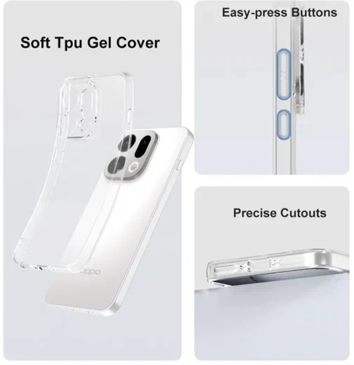 Oppo Find X9 Hoesje Dun TPU Back Cover Transparant afbeelding 8