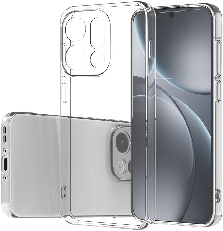 Oppo Find X9 Pro Hoesje Dun TPU Back Cover Transparant afbeelding 1