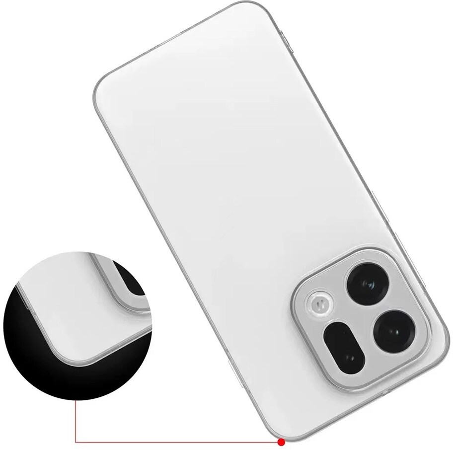 Oppo Find X9 Pro Hoesje Dun TPU Back Cover Transparant afbeelding 5