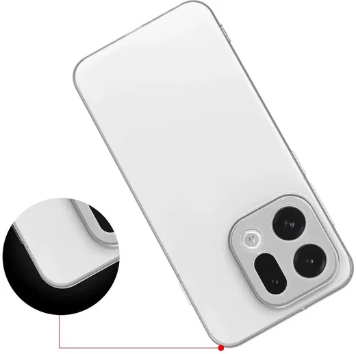 Oppo Find X9 Pro Hoesje Dun TPU Back Cover Transparant afbeelding 5