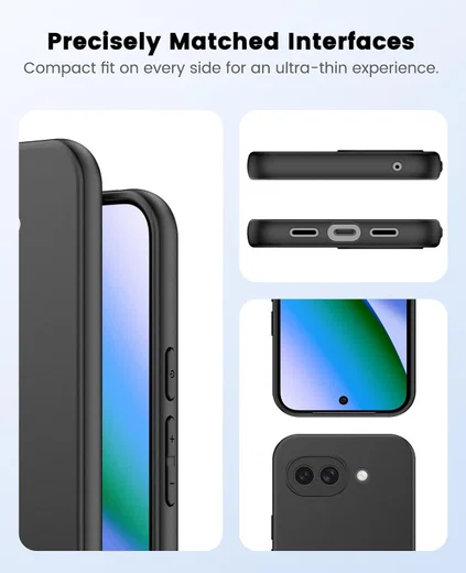 Google Pixel 10a Hoesje Dun TPU Back Cover Matte Zwart afbeelding 5