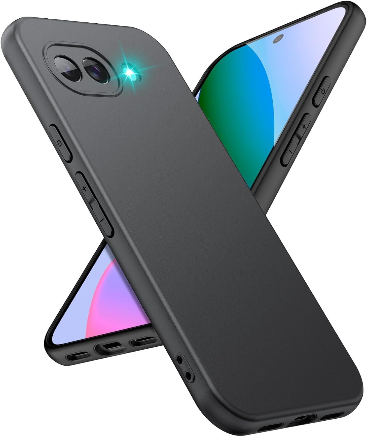 Google Pixel 10a Hoesje Dun TPU Back Cover Matte Zwart afbeelding 1