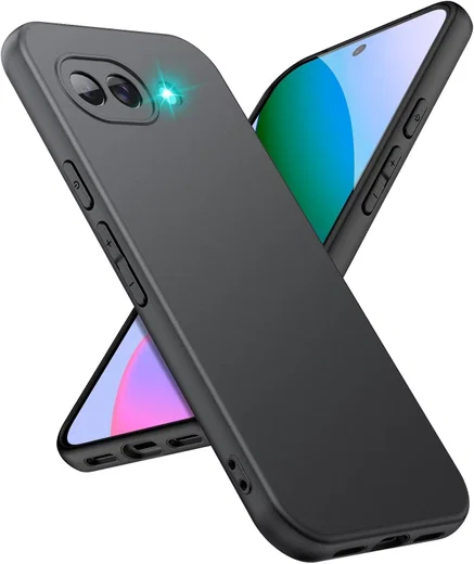 Google Pixel 10a Hoesje Dun TPU Back Cover Matte Zwart afbeelding 1