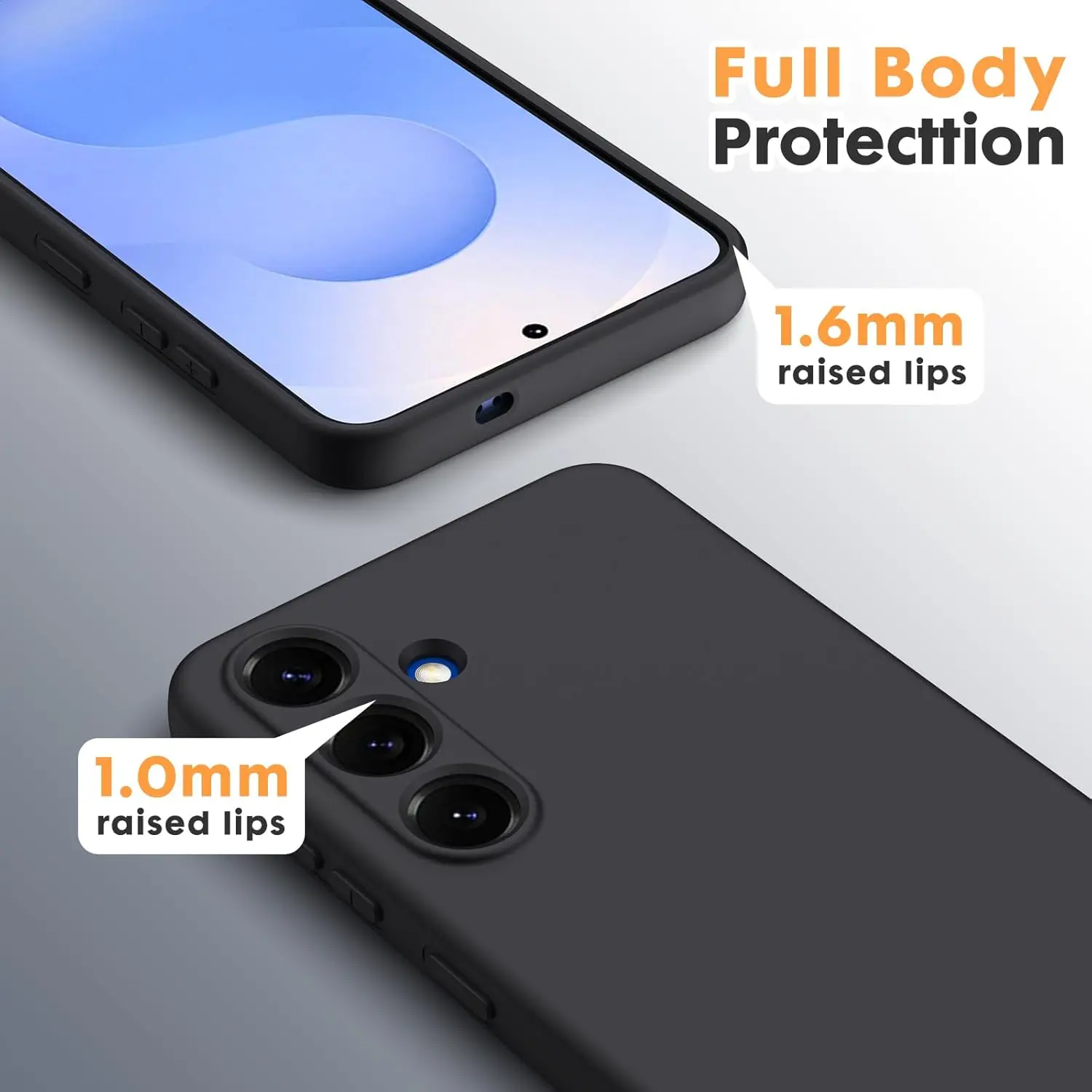 Samsung Galaxy S26 Hoesje Dun TPU Back Cover Matte Zwart afbeelding 2