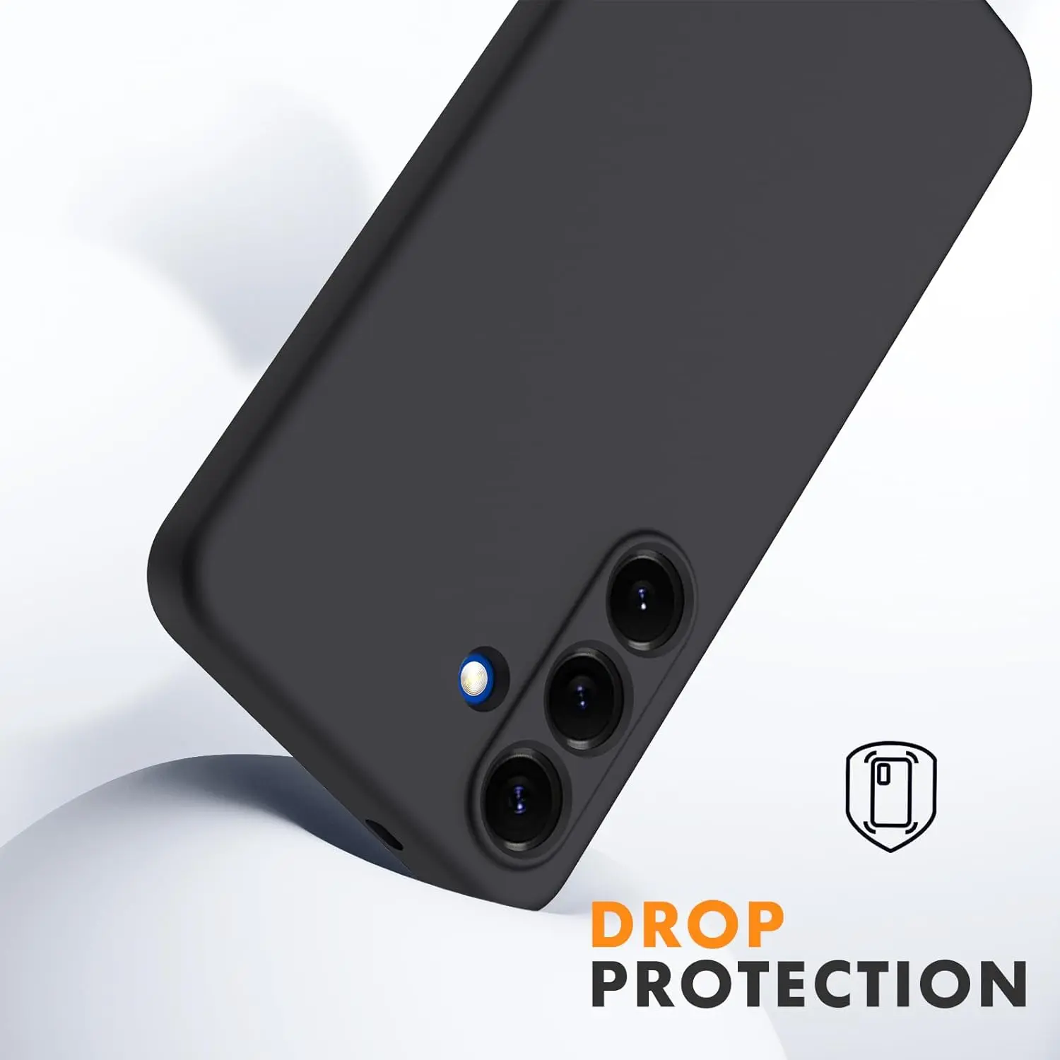Samsung Galaxy S26 Hoesje Dun TPU Back Cover Matte Zwart afbeelding 3