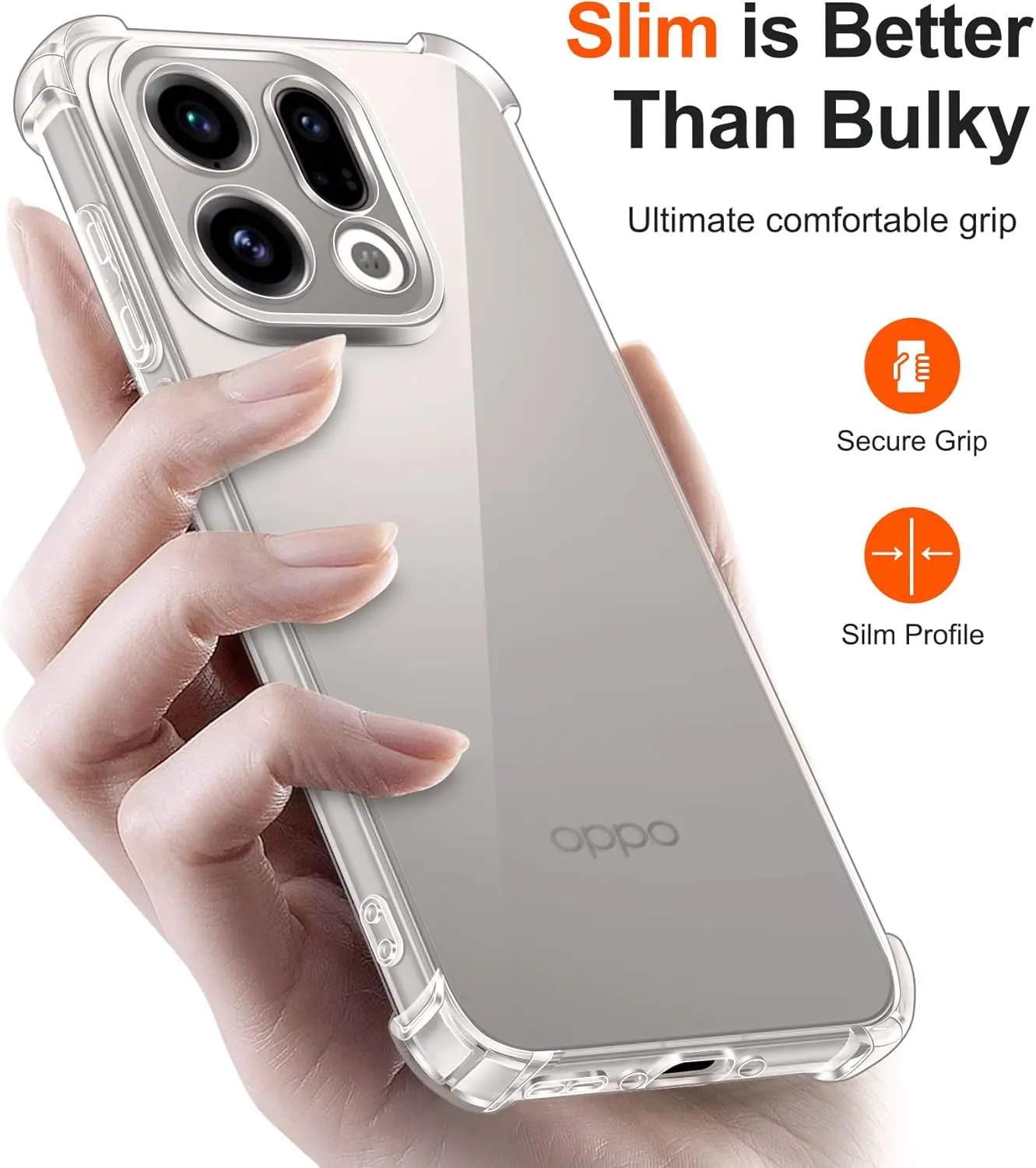 Oppo Find X9 Hoesje Schokbestendig en Dun TPU Back Cover Transparant afbeelding 5