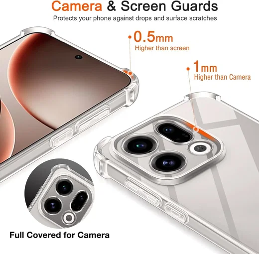 Oppo Find X9 Hoesje Schokbestendig en Dun TPU Back Cover Transparant afbeelding 8