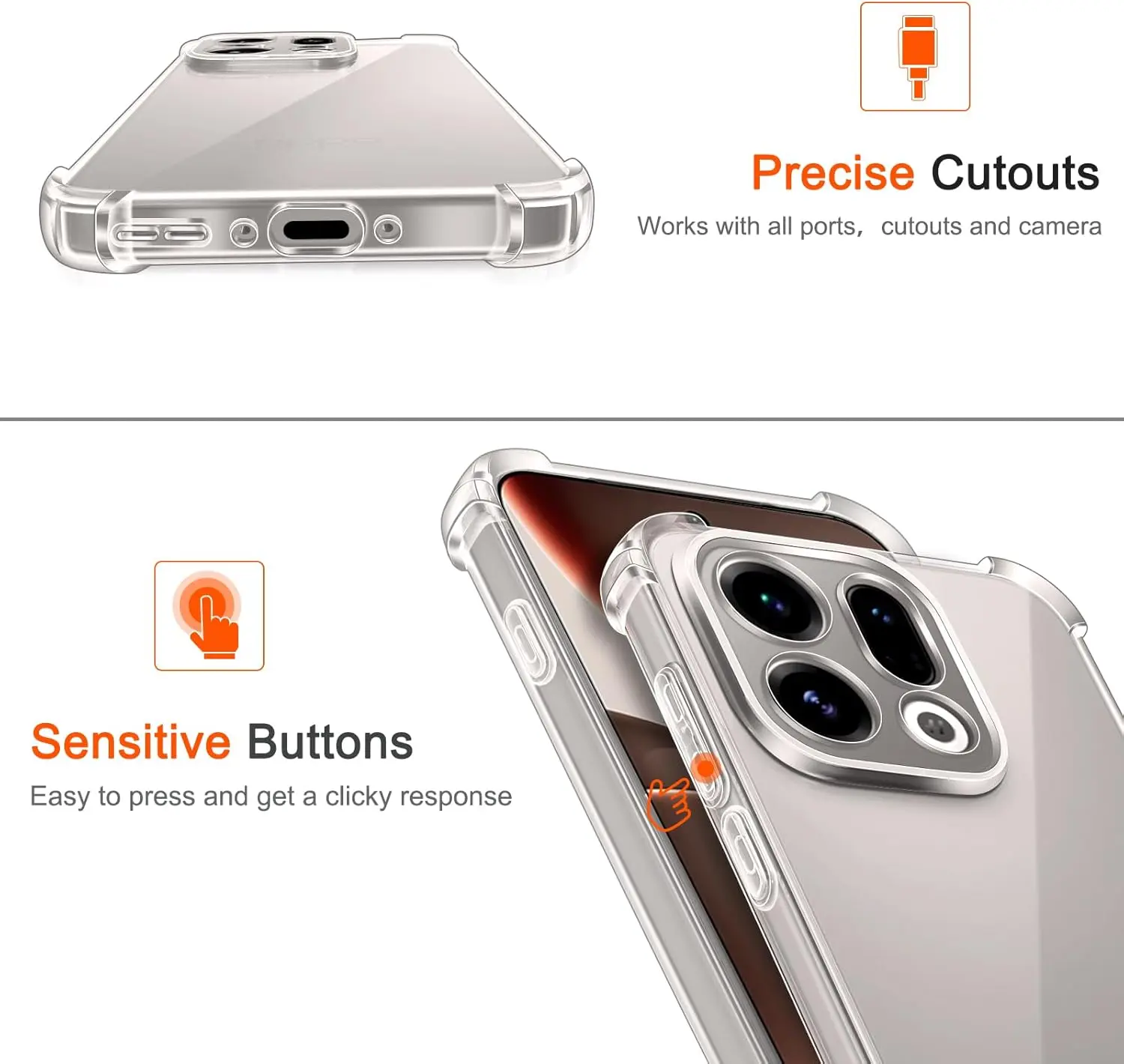 Oppo Find X9 Hoesje Schokbestendig en Dun TPU Back Cover Transparant afbeelding 9