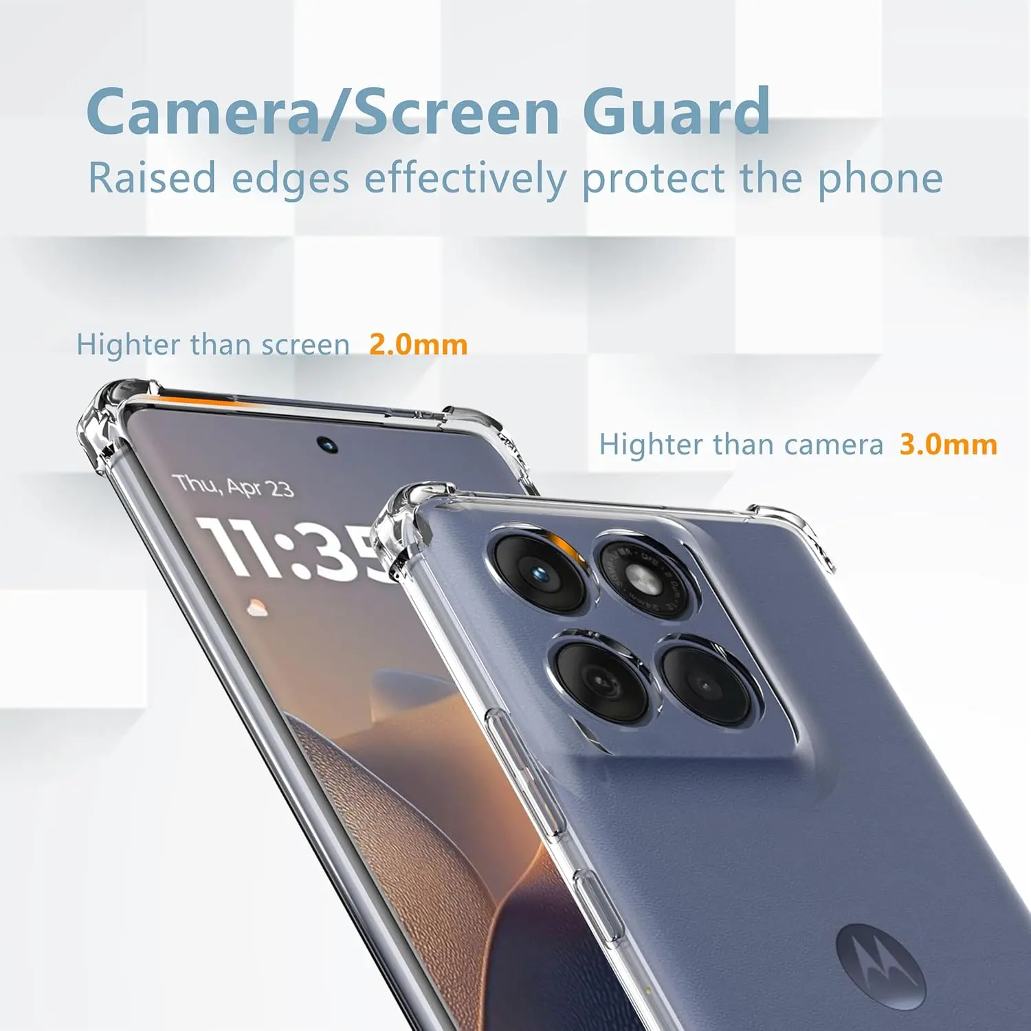 Motorola Edge 60 Neo Hoesje Schokbestendig en Dun TPU Back Cover Transparant afbeelding 7