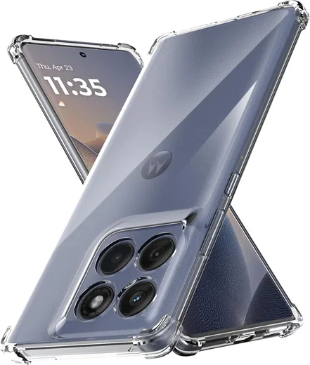 Motorola Edge 60 Neo Hoesje Schokbestendig en Dun TPU Back Cover Transparant afbeelding 1