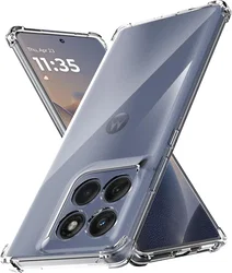 Motorola Edge 60 Neo Hoesje Schokbestendig en Dun TPU Back Cover Transparant afbeelding