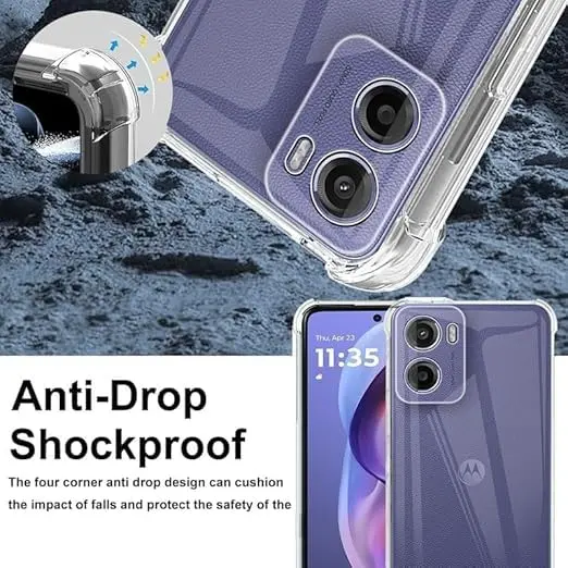 Motorola Moto G06 Power Hoesje Schokbestendig en Dun TPU Back Cover Transparant afbeelding 2