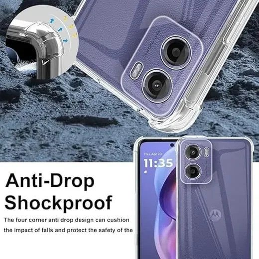 Motorola Moto G06 Power Hoesje Schokbestendig en Dun TPU Back Cover Transparant afbeelding 2