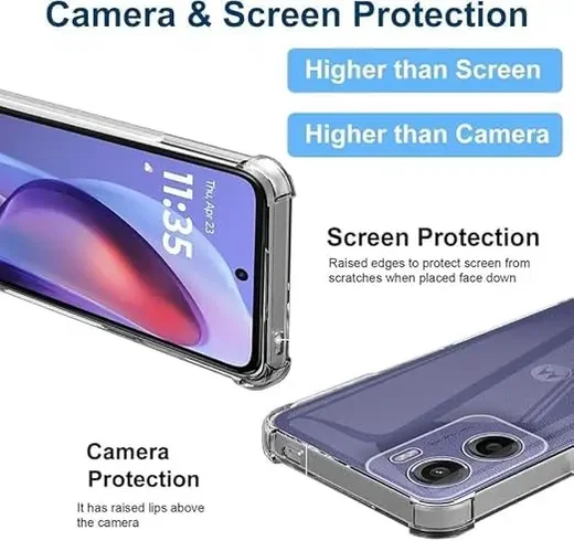 Motorola Moto G06 Power Hoesje Schokbestendig en Dun TPU Back Cover Transparant afbeelding 4