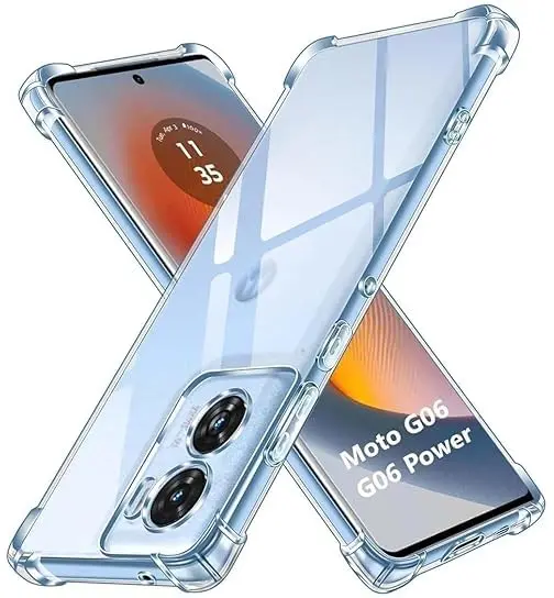 Motorola Moto G06 Power Hoesje Schokbestendig en Dun TPU Back Cover Transparant afbeelding 1